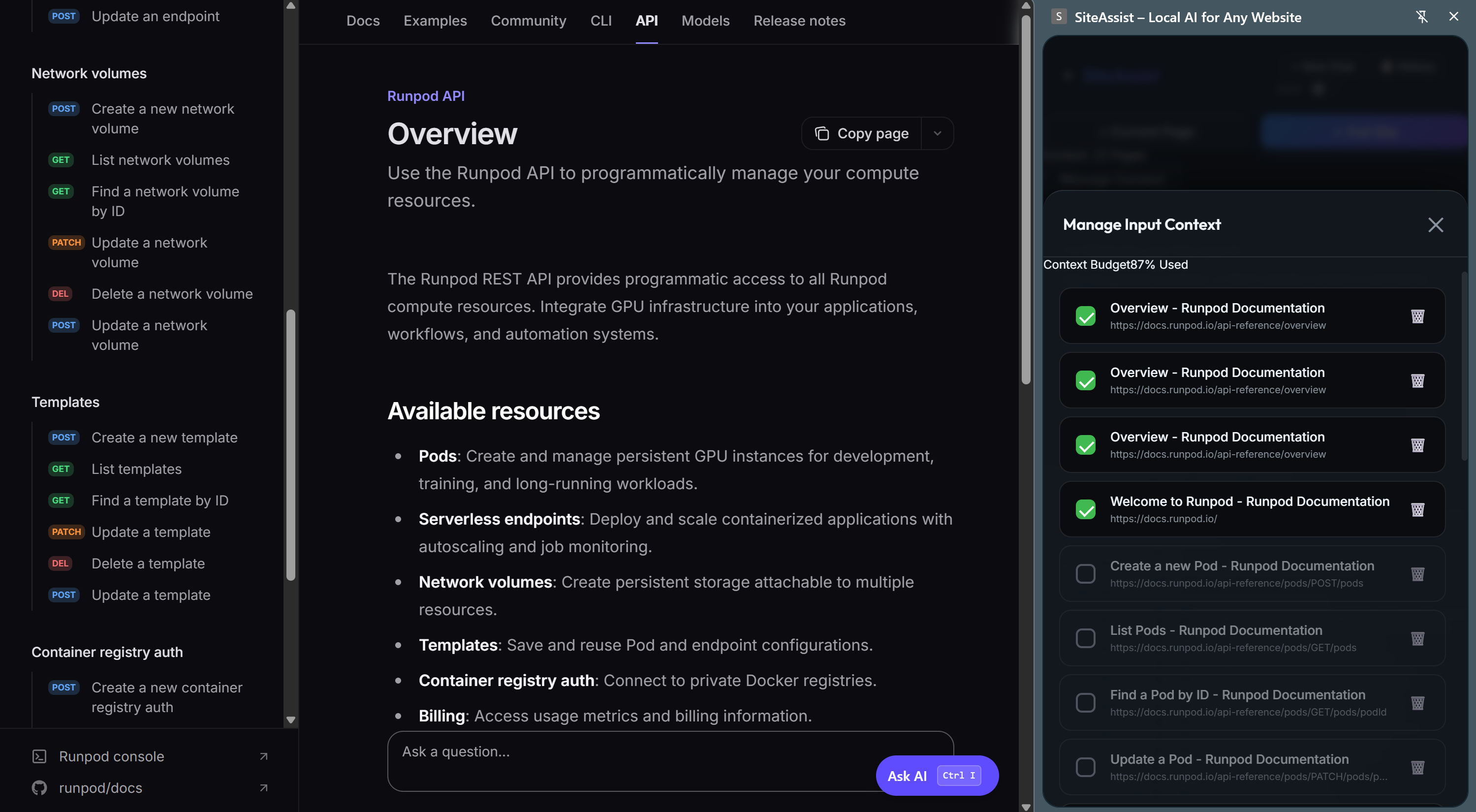 SiteAssist Context Management